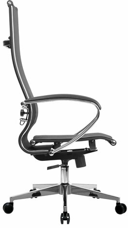 Кресло офисное МЕТТА &quot;К-7&quot; хром, прочная сетка, сиденье и спинка регулируемые, черное