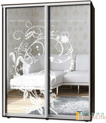 Шкаф-купе 2х дв Стандарт Пескоструй № 64