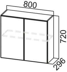 Шкаф навесной Ш800 Модерн