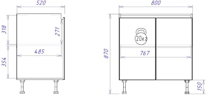 Стол С-80 Женева (ЛДСП)
