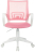 Кресло BRABIX &quot;Fly MG-396W&quot;, с подлокотниками, пластик белый, сетка, розовое, 533008