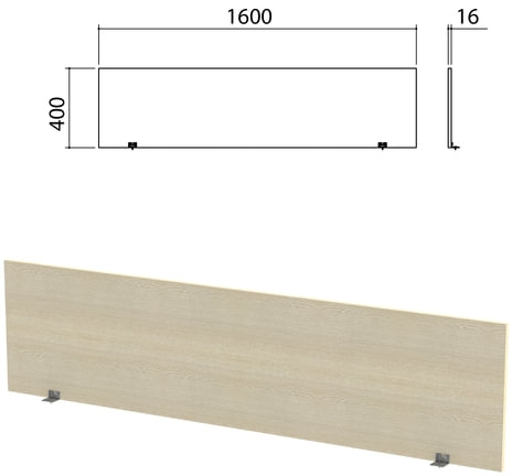 Экран-перегородка Канц прямая