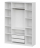 Шкаф 4-створчатый ШК 5 (1600) Белый текстурный