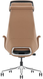 Кресло HAWASAN PREMIUM EX-840 STELLAR, синхромеханизм, алюминий, экокожа, коричневое, 533242