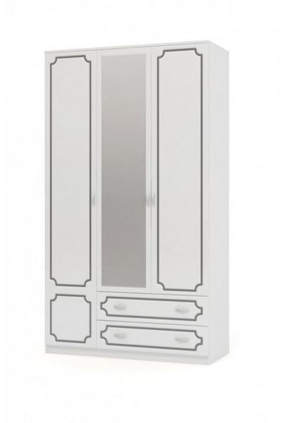 Шкаф распашной &quot;Лак&quot; 3-х дверный  ШР-3 (зеркало)