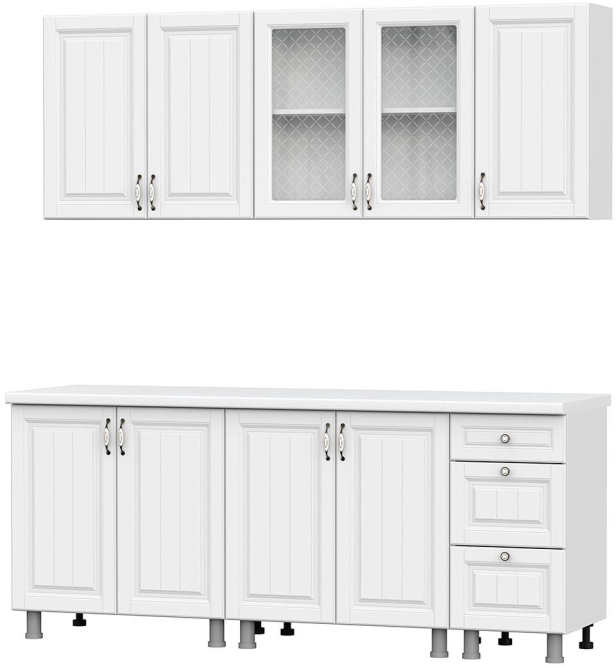 Кухонный гарнитур Прованс (Белый текстурный)