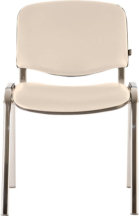 Стул для персонала и посетителей BRABIX &quot;Iso CF-001&quot;, хромированный каркас, кожзам бежевый, 531425