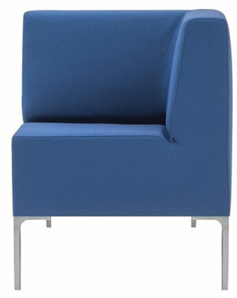 Кресло мягкое угловое &quot;Хост&quot; М-43, 620х620х780 мм, без подлокотников, экокожа, голубое