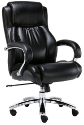 Кресло офисное BRABIX PREMIUM &quot;Status HD-003&quot;, нагрузка до 250 кг, рециклированная кожа, хром, черное, 531821