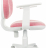 Кресло детское BRABIX &quot;Fancy MG-201W&quot;, с подлокотниками, пластик белый, ткань вельветовая, розовое, 533009