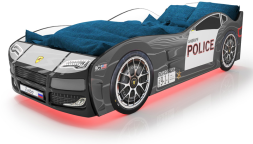 Кровать-машина Турбо Полиция 2 с подъемным матрасом