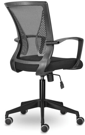 Кресло BRABIX &quot;Wings MG-309&quot;, пластик черный, сетка, черное, 532015