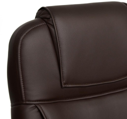 Кресло BERGAMO (хром) кож/зам, коричневый, 36-36