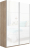 Шкаф-купе Прайм 2-х дверный (Стекло белое) Сонома