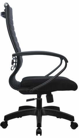 Кресло офисное МЕТТА &quot;К-19&quot; пластик, ткань-сетка, сиденье и спинка мягкие, черное