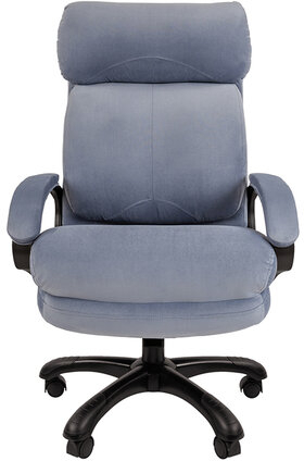Кресло офисное Chairman СН 505, НАГРУЗКА до 150 кг, велюр, голубое, 7127989