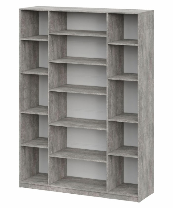 Шкаф 4-створчатый ШК 5 (1600) Цемент светлый/Белый шагрень