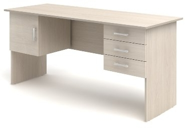 Стол 2-тумбовый (3 ящика + дверка) СК29