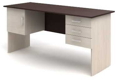 Стол 2-тумбовый (3 ящика + дверка) СК29