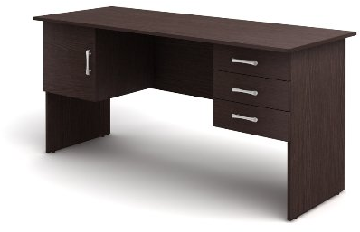 Стол 2-тумбовый (3 ящика + дверка) СК29