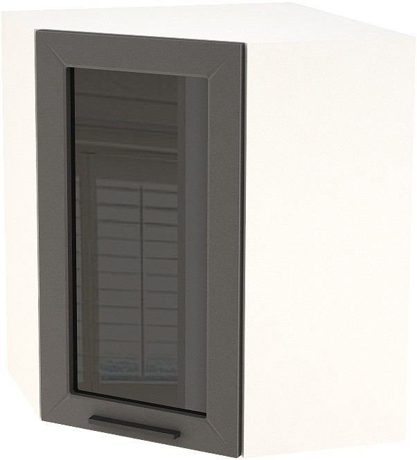 Шкаф верхний угловой со стеклом с 1 ств. ШВУС 599 Глетчер