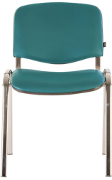 Стул для персонала и посетителей BRABIX &quot;Iso CF-001&quot;, хромированный каркас, кожзам бирюзовый, 531427