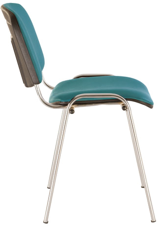 Стул для персонала и посетителей BRABIX &quot;Iso CF-001&quot;, хромированный каркас, кожзам бирюзовый, 531427