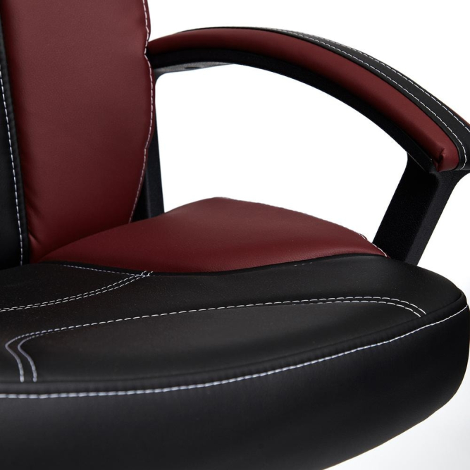Кресло TWISTER кож/зам, черный/бордо, 36-6/36-7