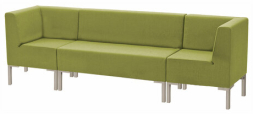 Кресло мягкое угловое &quot;Хост&quot; М-43, 620х620х780 мм, без подлокотников, экокожа, светло-зеленое
