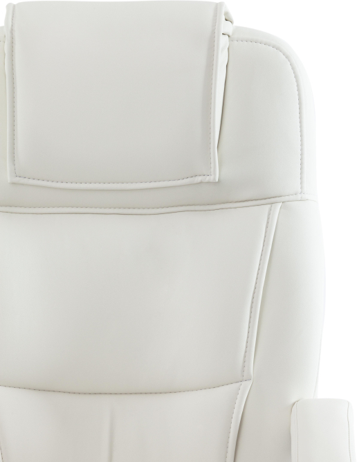 Кресло BERGAMO (хром) кож/зам, белый, 36-01