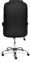 Кресло BERGAMO (хром) кож/зам, черный, 36-6