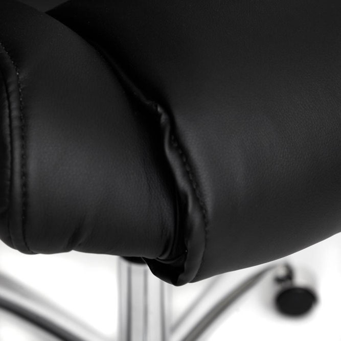 Кресло BERGAMO (хром) кож/зам, черный, 36-6