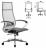 Кресло офисное МЕТТА &quot;К-7&quot; хром, прочная сетка, сиденье и спинка регулируемые, серое