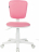 Кресло детское BRABIX &quot;Joy MG-204W&quot;, без подлокотников, пластик белый, ткань TW, розовое, 533011