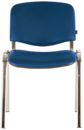 Стул для персонала и посетителей BRABIX &quot;Iso CF-001&quot;, хромированный каркас, кожзам синий, 531428