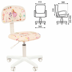 Кресло детское СН KIDS 101, без подлокотников, розовое с рисунком &quot;Принцессы&quot;, 7027819