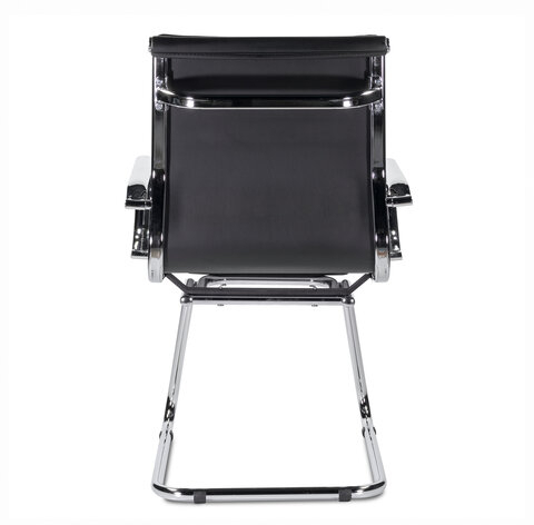 Кресло для приемных и переговорных BRABIX &quot;Kayman CF-102&quot;, экокожа, хром, черное, 532572