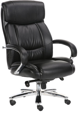 Кресло офисное BRABIX PREMIUM &quot;Direct EX-580&quot;, хром, рециклированная кожа, черное, 531824