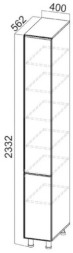 Пенал П400г (глухой) Бостон