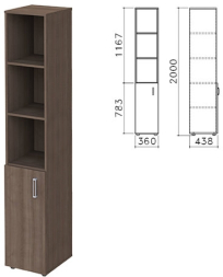 Шкаф полузакрытый Приоритет  4 полки