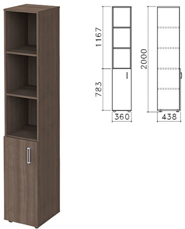 Шкаф полузакрытый Приоритет  4 полки