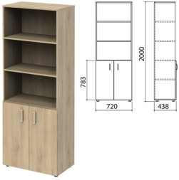 Шкаф полузакрытый Приоритет  4 полки