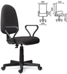 Кресло &quot;Prestige&quot;, с подлокотниками, черное