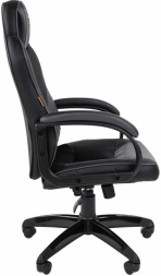 Кресло компьютерное СН GAME 17, ткань TW/экокожа, черное/серое, 7024558