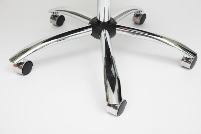 Кресло BOSS (хром) кож/зам, черный/черный перфорированный, 36-6/36-6/06