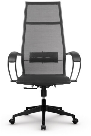 Кресло офисное МЕТТА &quot;К-7&quot; пластик, прочная сетка, сиденье и спинка регулируемые, черное