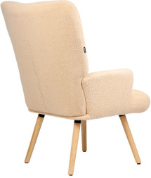 Кресло BRABIX "Soft LC-305", фактурная ткань букле (экомех), кремовое, 533146