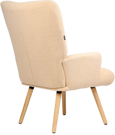Кресло BRABIX "Soft LC-305", фактурная ткань букле (экомех), кремовое, 533146