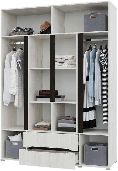 Шкаф 4-х створчатый с 2-мя ящиками Вега (Горизонт)