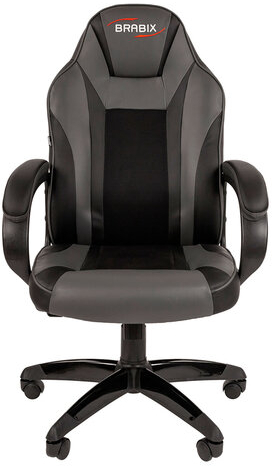 Кресло компьютерное BRABIX &quot;Tanto GM-171&quot;, TW/экокожа, черное/серое, 532574, 7083502